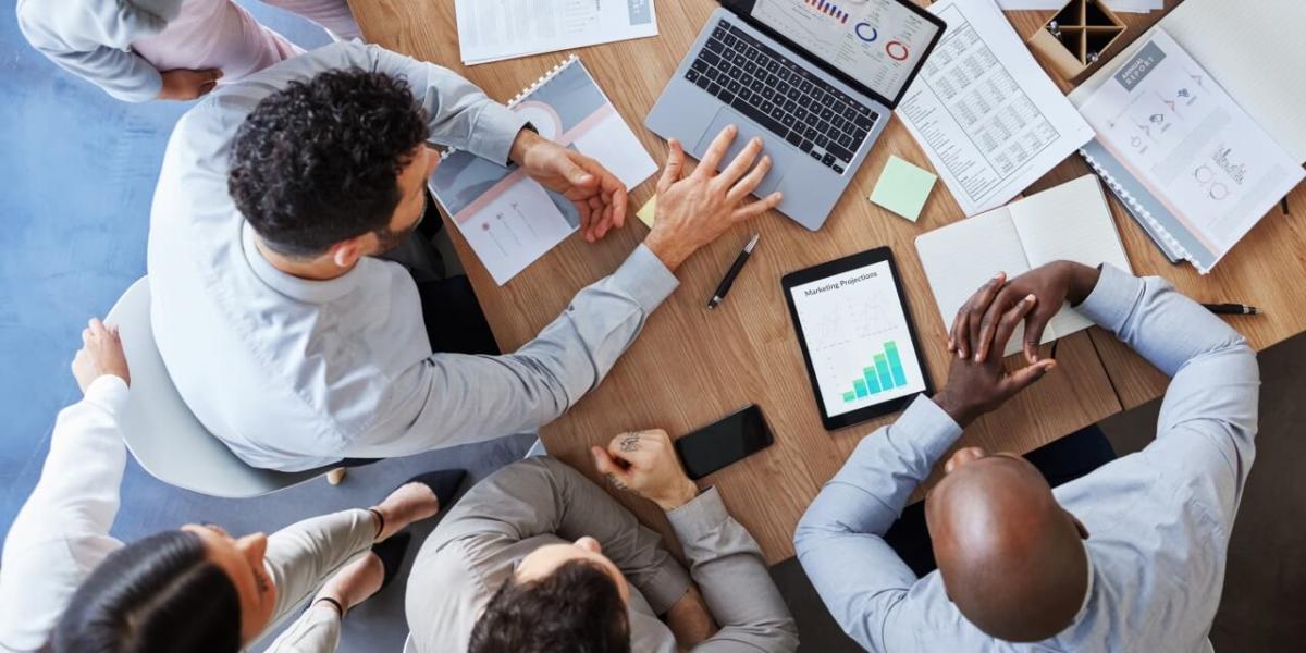 team with boosted office productivity