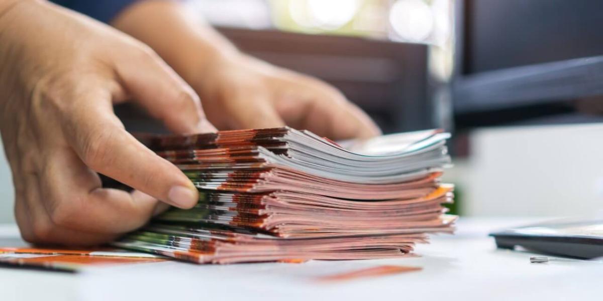 A stack of unnecessary office printing documents