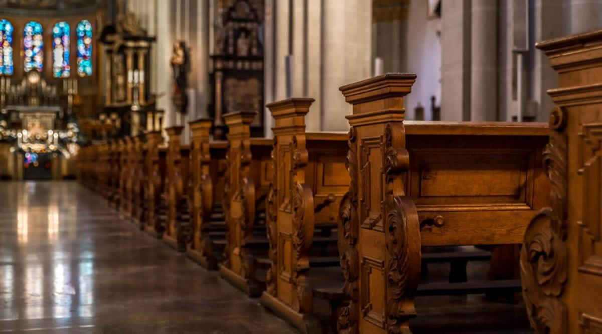 Inside of a church, symbolizing churches and non-profits