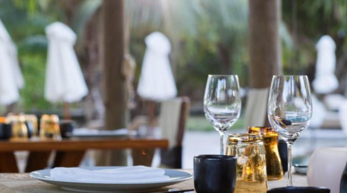 Neatly arranged restaurant table, representing the hospitality industry