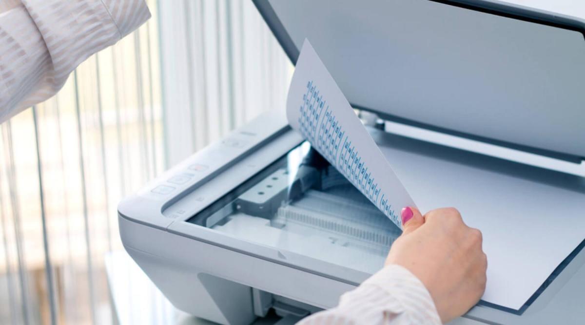 scanner being used in an office