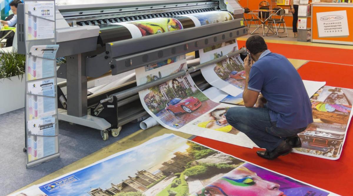 Wide Format printer being used to print large graphics and art